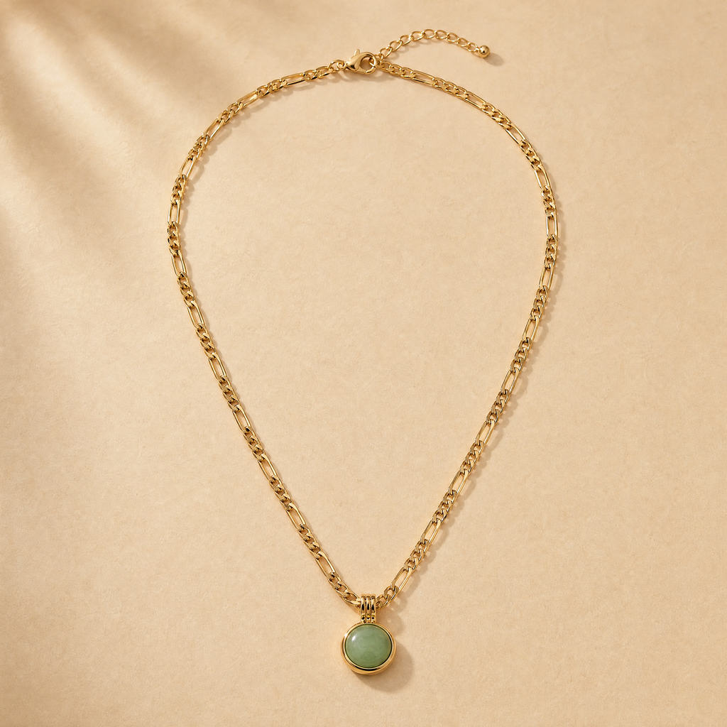 Mira Naturstein Halskette - Gold